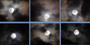 2020/06/06　1:16～1:31　梅雨空にけぶる月